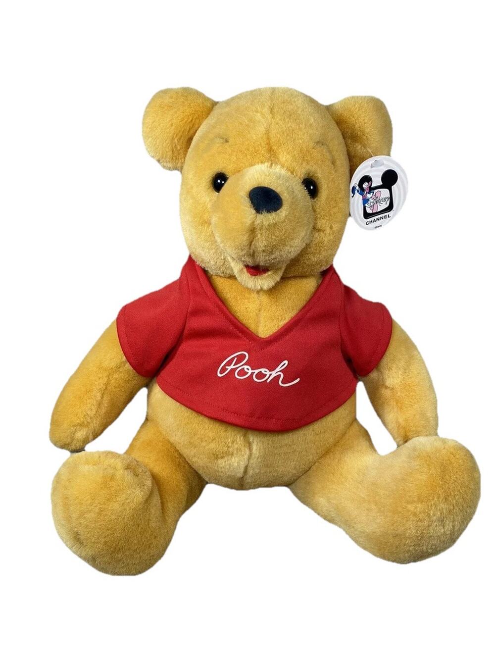 Vintage 13" Disney Channel Winnie The Pooh & Friends Stuffed Plush Bear Lovey